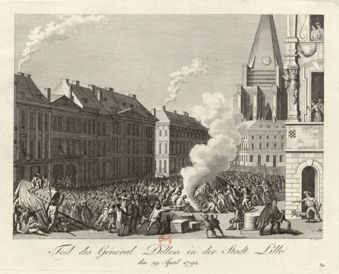 Death of General Dillon at Lille - 29 April 1792